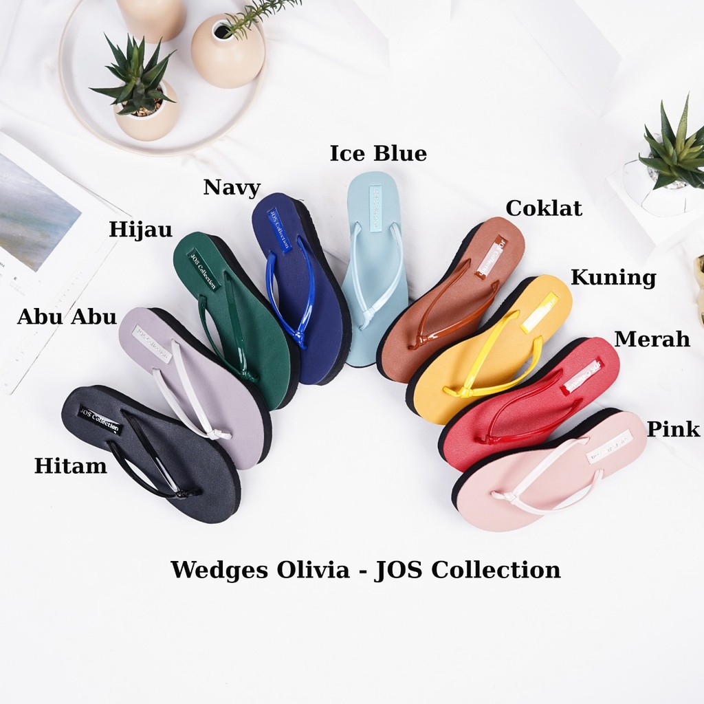 Sendal Wedges Wanita - Olivia Tinggi 4 cm by JOS Collection