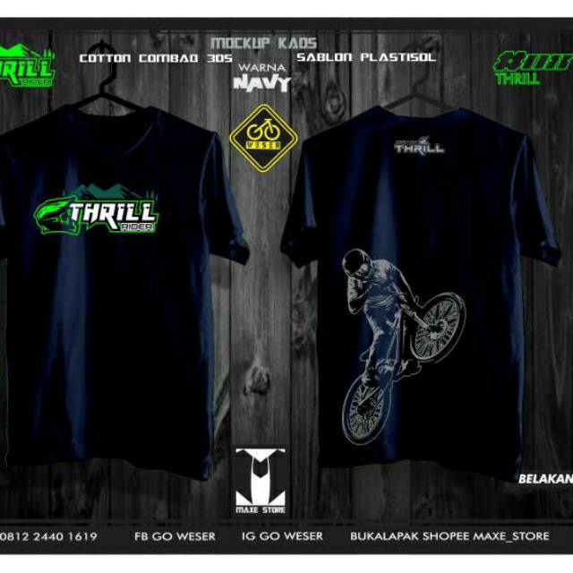 Kaos Thrill Rider Shopee Indonesia