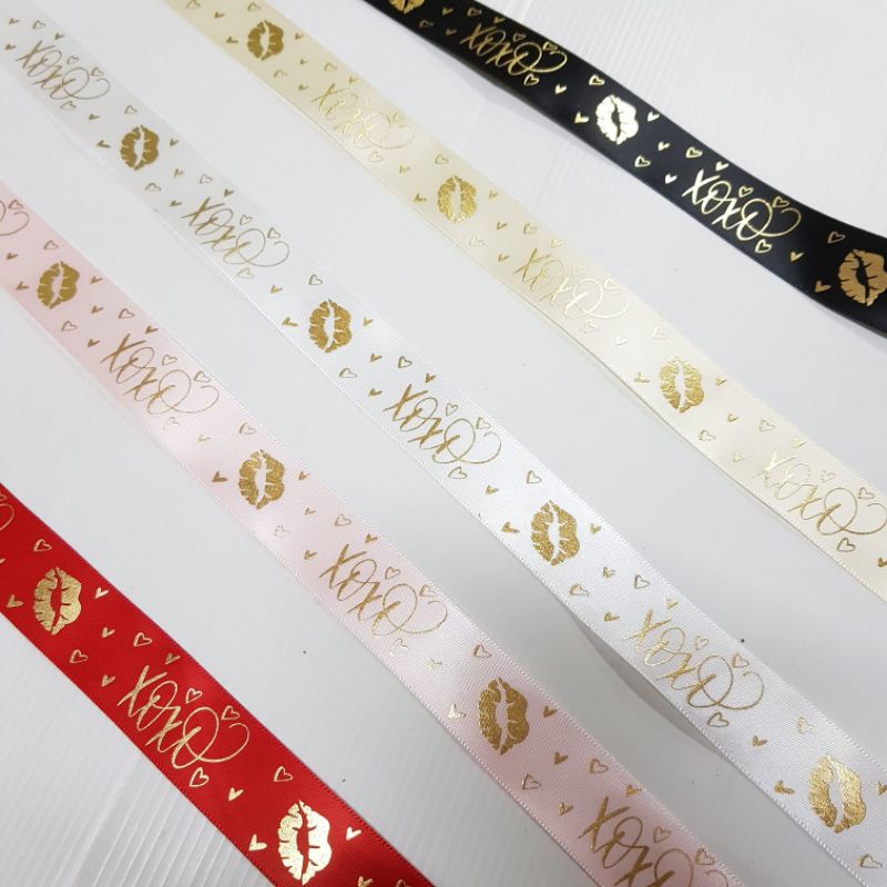 

(PT14) Pita Satin Thank You Xoxo/Lebar 2.5cm