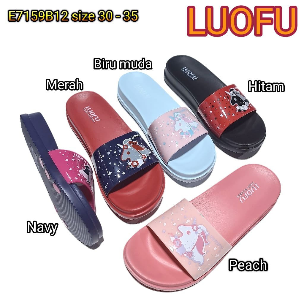 jelly sandal anak cewek luofu selop karet import sendal E7159B12