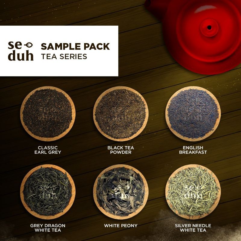 

Sample Pack TEA SERIES / EDISI TEH - Green Tea Black Tea Pu erh Hojicha Oolong White Tea Earl Grey