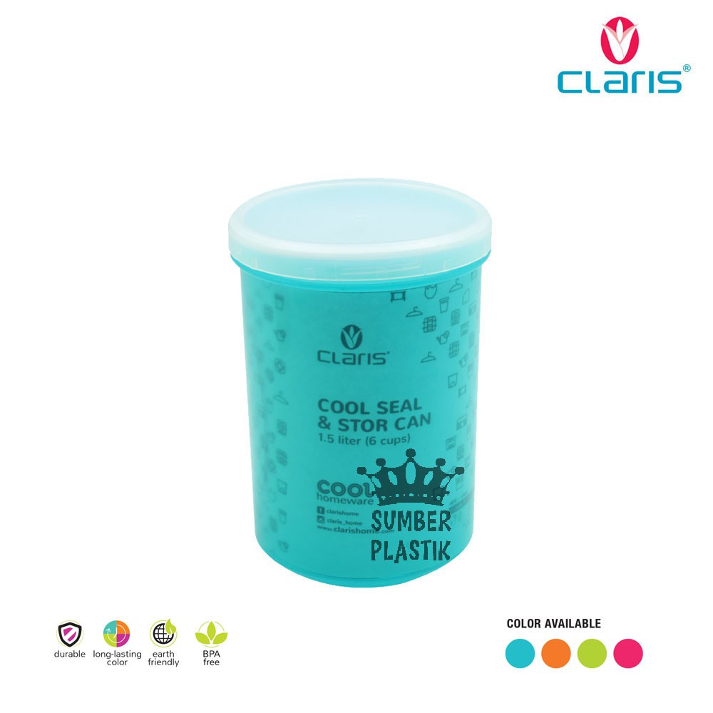 Toples Claris SealNStor Can 1934 wadah serbaguna toples 1500ML