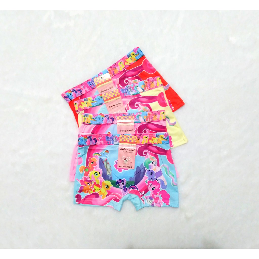 Celana dalam boxer anak perempuan motif 3D