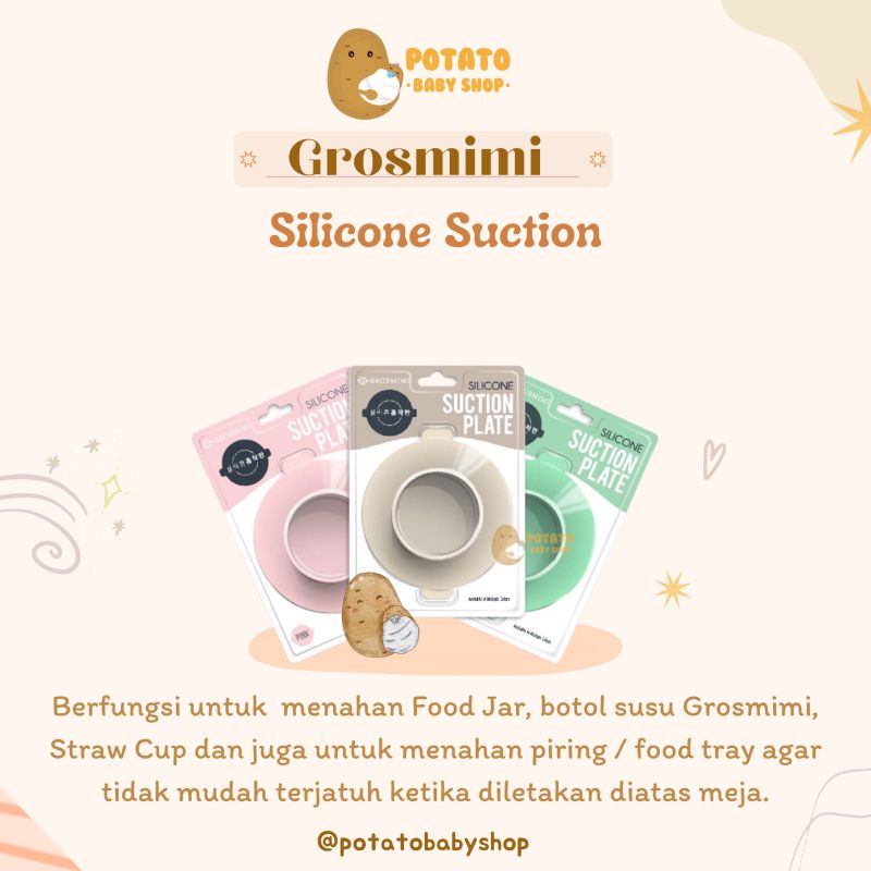 Grosmimi Suction Plate - Aksesoris Piring food jar botol minum