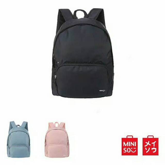 Minigo Foldable Backpack Miniso/ Tas Ransel Wanita