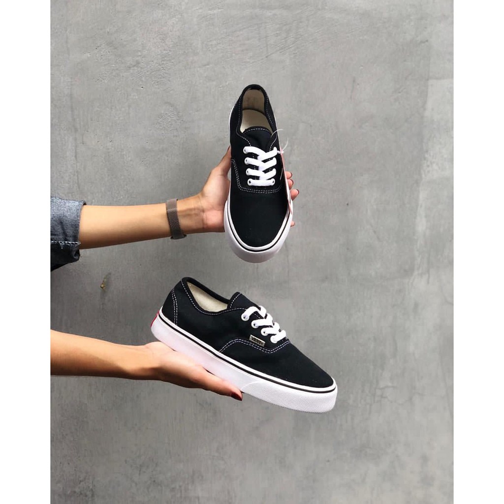 SEPATU Vans California Import Hitam Black White Cewek cowok Sepatu Sekolah Kuliah Kerja Keren Murah