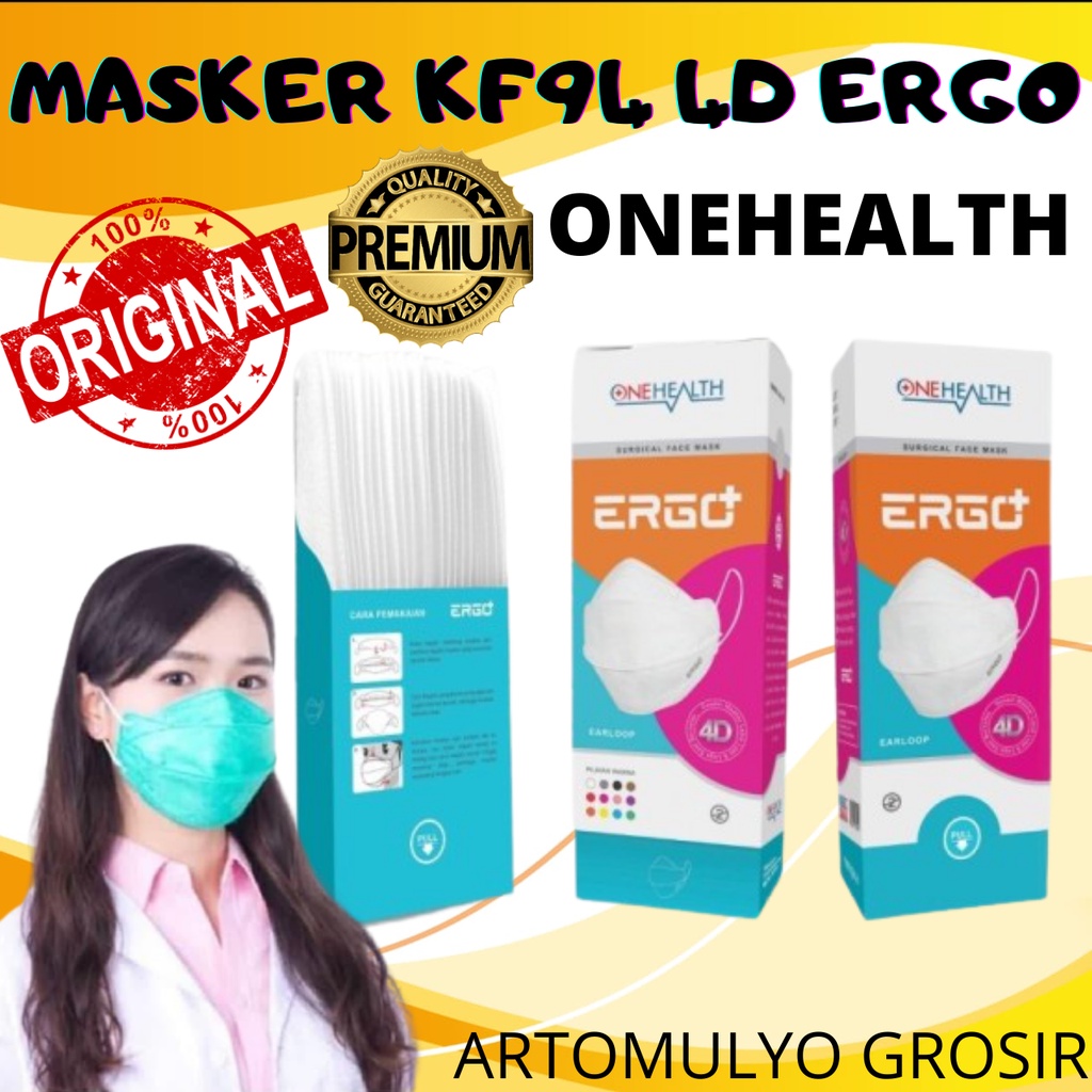 One health MASKER ONEHEALTH ERGO KF94 isi 25 pcs 4D ORIGINAL KEMENKES