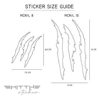 Jual Stiker Cakar Monster Claw Cutting Sticker Waterproof Decal Mobil ...