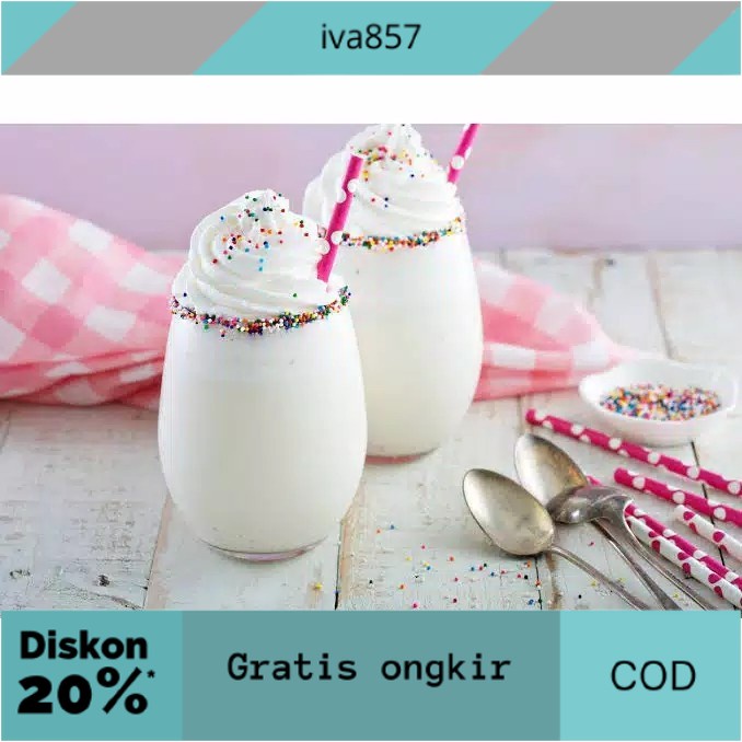 

PROMO Bubuk Minuman VANILLA Milkshake Powder Drink Golden Quality Smoothies GRATIS ONGKIR