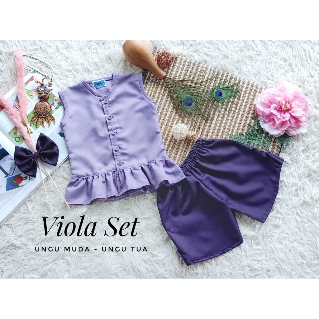 BAJU ANAK PEREMPUAN/BAJU ANAK/BAJU ANAK UNIK/STELAN ANAK PEREMPUAN/VIOLA SET