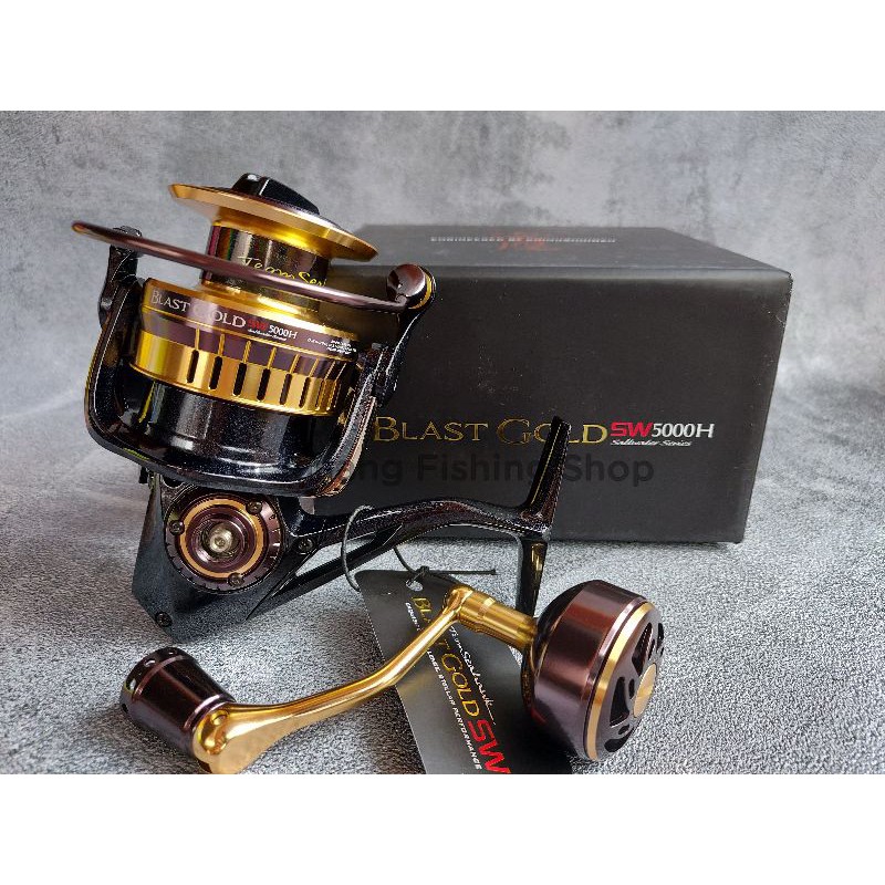 REEL TEAM SEAHAWK BLAST GOLD SW5000H(POWERHANDLE)+BONUS TOPI SEAHAWK