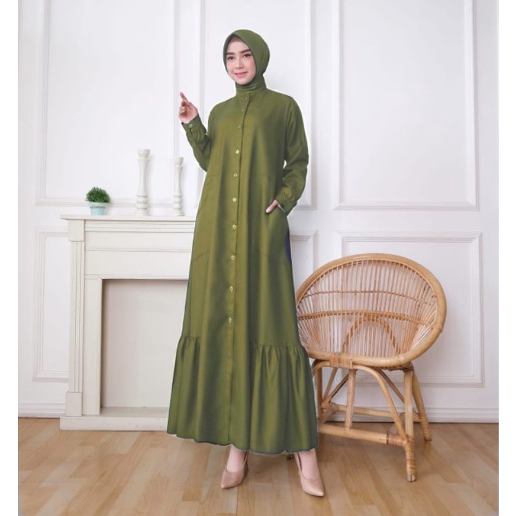 Gamis Madina Zatulini Katun//Gamis Terbaru 2022 Kekinian Viral Dewasa Ori//Gamis Premium Quality//Dr