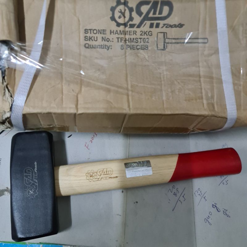 palu bogem batu 2000g stone hammer 2kg
