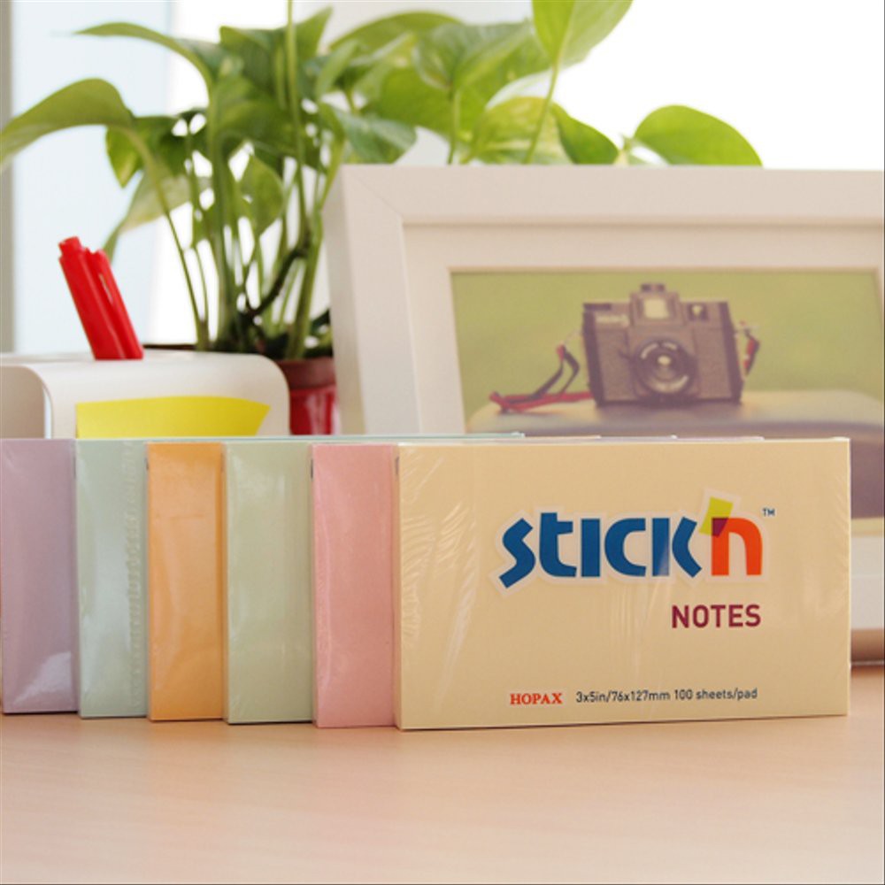 

Stickn Regular Notes 21009 - 3x5 inch Pastel Yellow Post It Memo Kantor Sticky Note Gilaa!!!