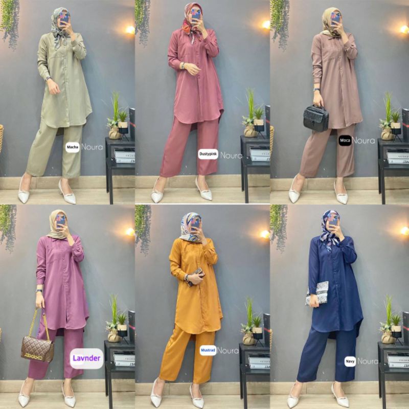 SEELAN TUNIK ONE SET WANITA TUNIK NOURA MATT SHAKILA TERBARU