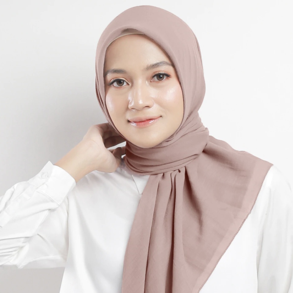 Hijab Segiempat Potton Square Premium - Kerudung Basic Polly Cotton Polos Terbaru - Jilbab Segi Empat Pollycotton-COKSU