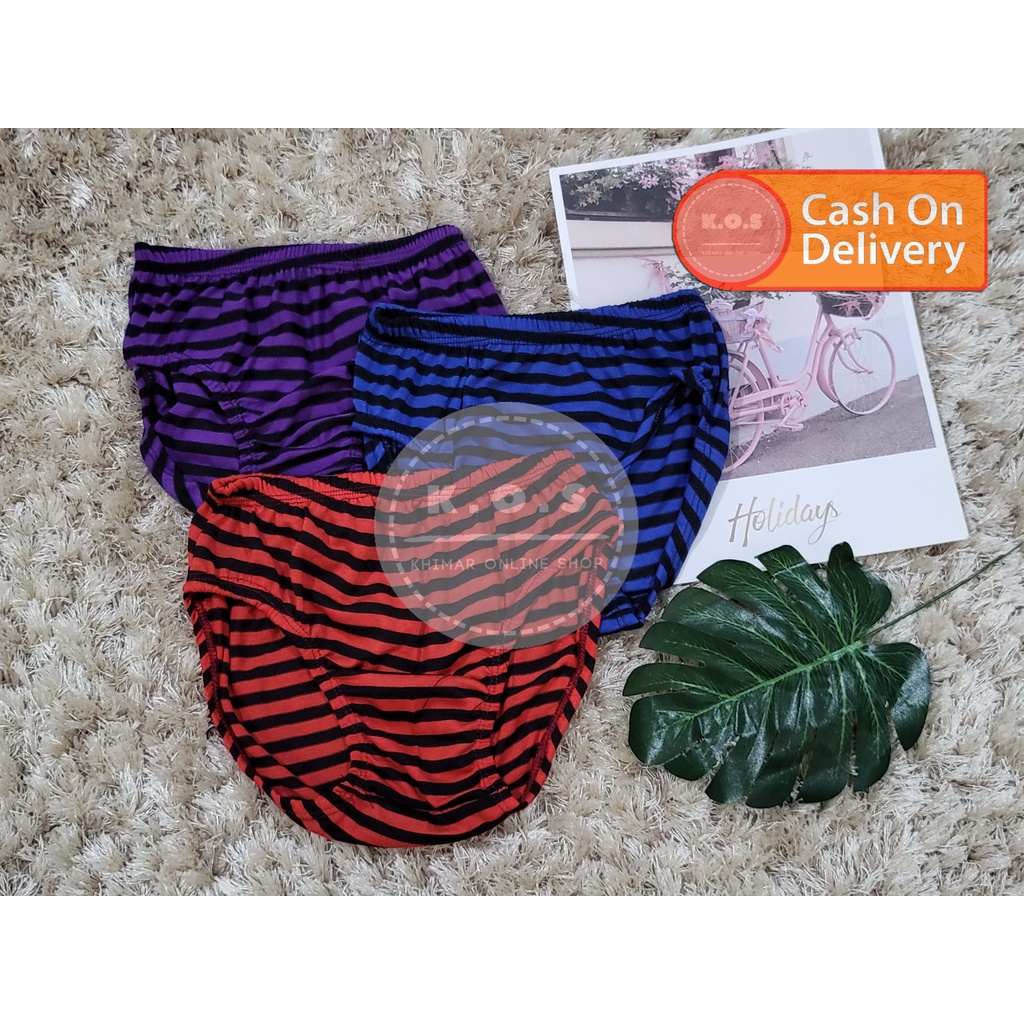 Cd segitiga anak cowok motif garis bahan adem free size