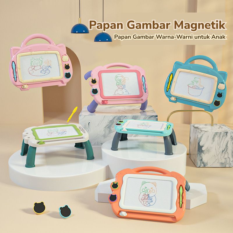 

Papan Gambar Magnetik, Papan Belajar Menggambar Empat Warna