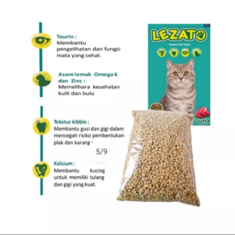 grab gojek - makanan kucing lezato cat tuna 20kg - lezato