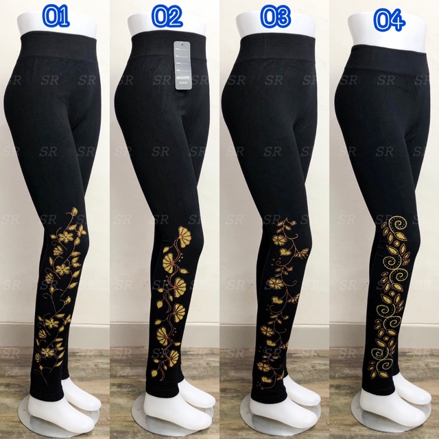 Legging Import Wanita Bunga Pasir Fashion Melar Jumbo