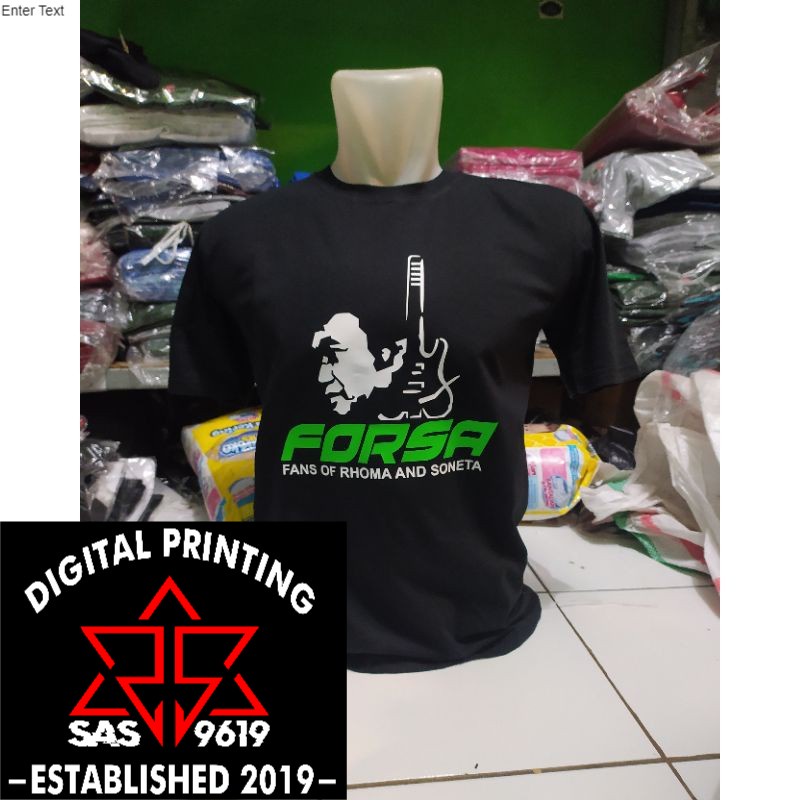 T-shirt Kaos Baju FORSA Rhoma irama Soneta / kaos raja dangdut musik