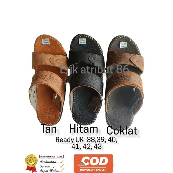 Sandal Pria Bahan Asli Kulit Qualitas Premium free box