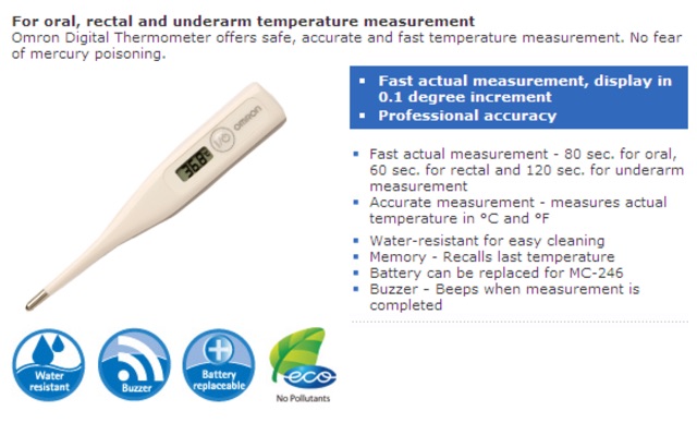 OMRON MC-246 Digital Thermometer Termometer Digital Omron Garansi Resmi