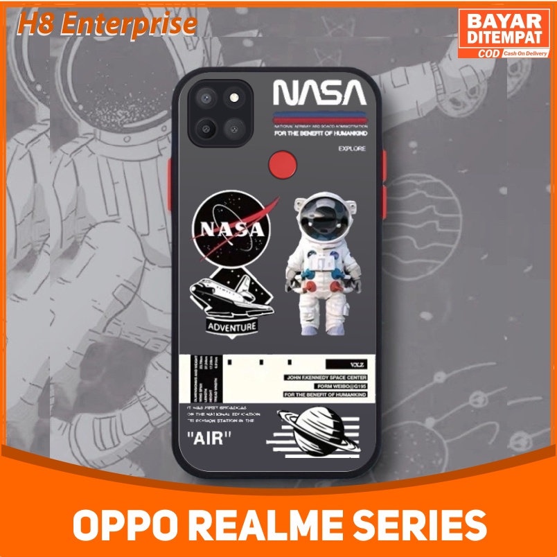 Case Oppo A3S A5 A15 A54 C11 C12 C15 C25 Narzo 20 Narzo 30A Casing Nasa Hybrid dove candy pelindung kamera