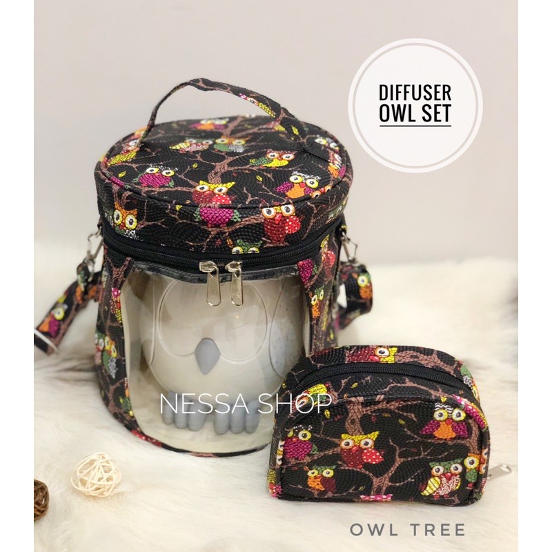 Tas Diffuser OWL Set Waterproof Mika (tas diffuser + pouch oil)