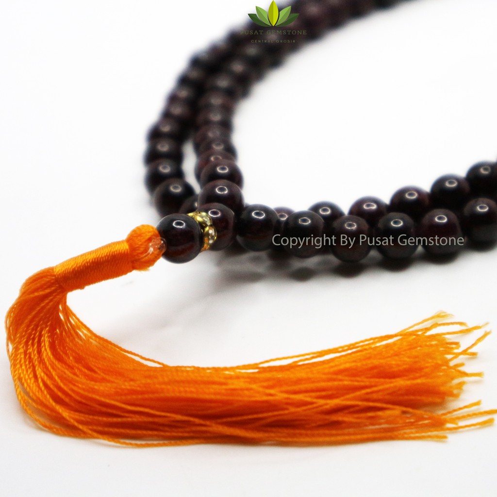 Tasbih Batu Garnet Asli Natural 99 Butir