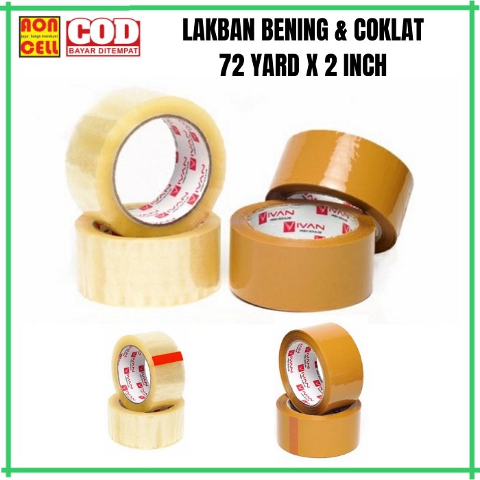 

lakban bening lakban coklat 72yard x 2 inch