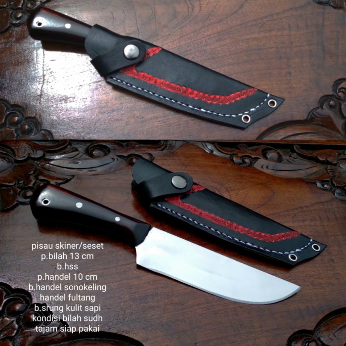 Pisau Seset Kulit - Golok Pisau Skiner/Seset Baja Hss Termurah - Vivistecolection