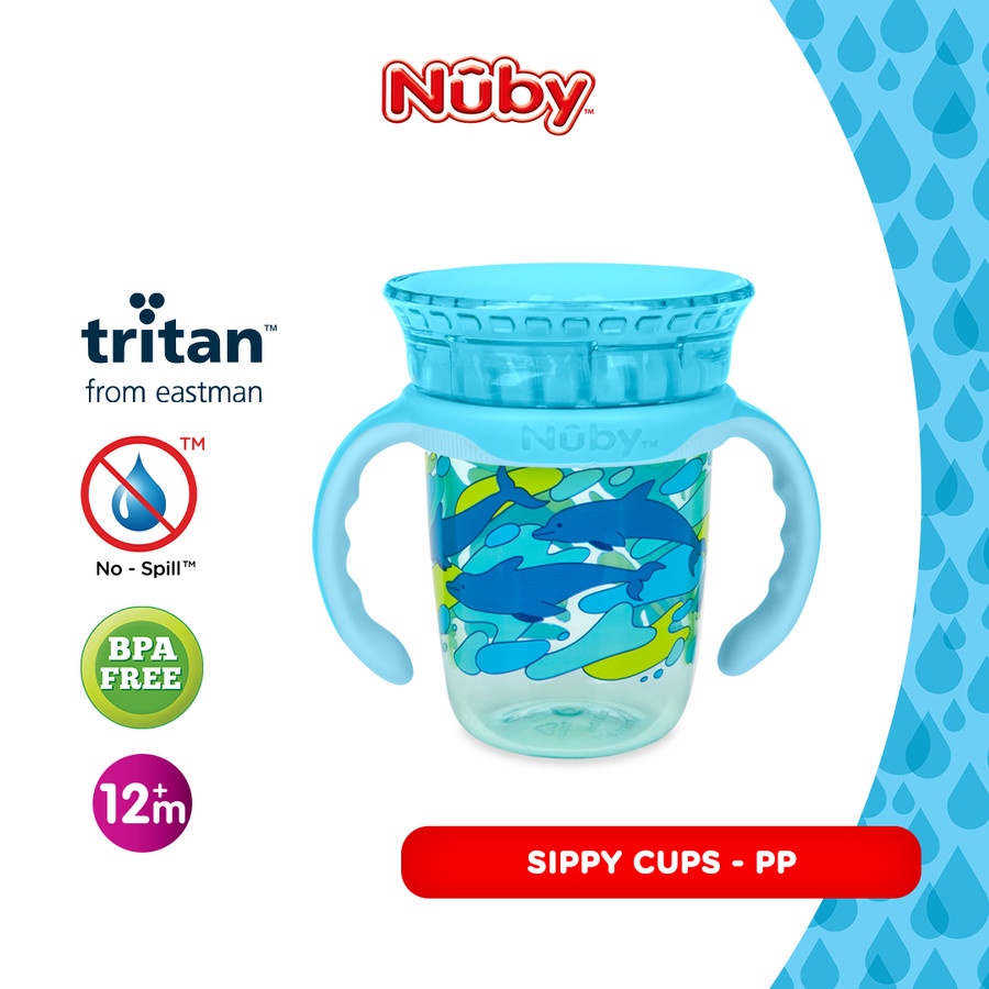 NUBY Tritan Smart Cup Sippy Cup Gelas Minum Bayi Baby Training Cup