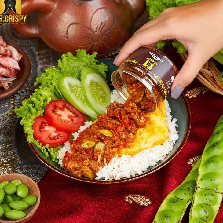 

Best! Sambal Cumi Asin/Pete/Bajak Ebi/Teri Medan Sambel Mr.Crispy 爽