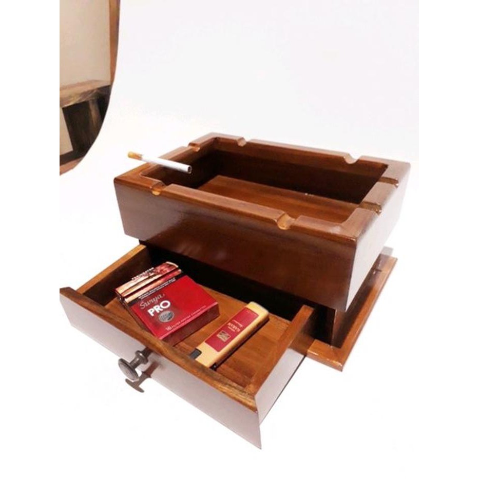 Promo KOTAK ASBAK ROKOK KAYU JATI MULTYFUNGSI accessories Limited