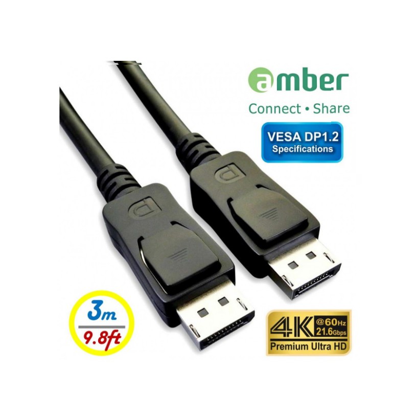 Kabel Amber Dpc 230 Display Port 1 2 144hz Ready 3m Shopee Indonesia