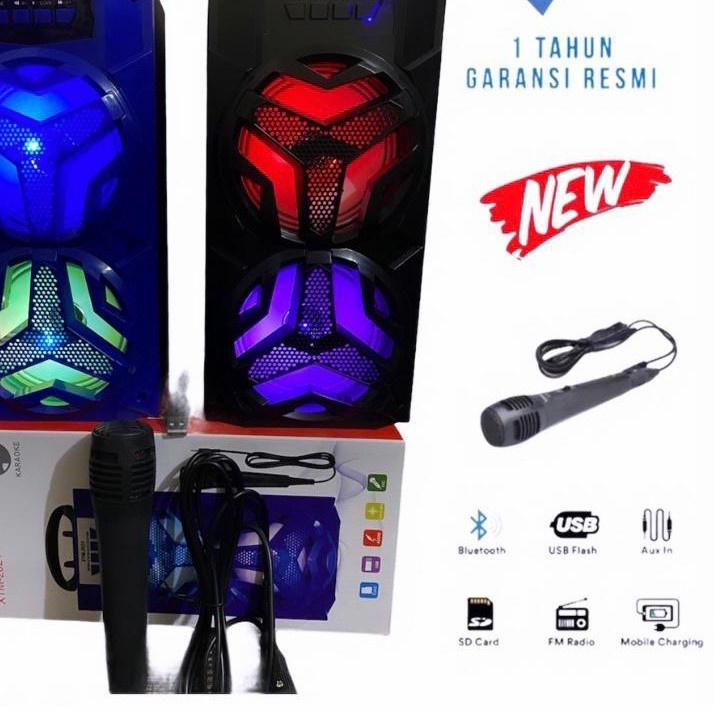 ✼PROMO SPEAKER BLUETOOTH XTM-2021 PLUS MIC KARAOKE//SPEAKER SALON AKTIF//SPEAKER KARAOKE .