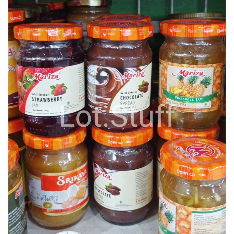 Mariza Topping Selai Untuk Roti dan Dessert Botol Kaca Kecil 185gr