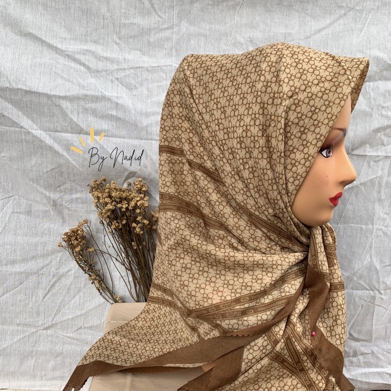 HIJAB MOTIF PREMIUM HIJAB SEGIEMPAT MOTIF VOAL LASERCUT TERBARU