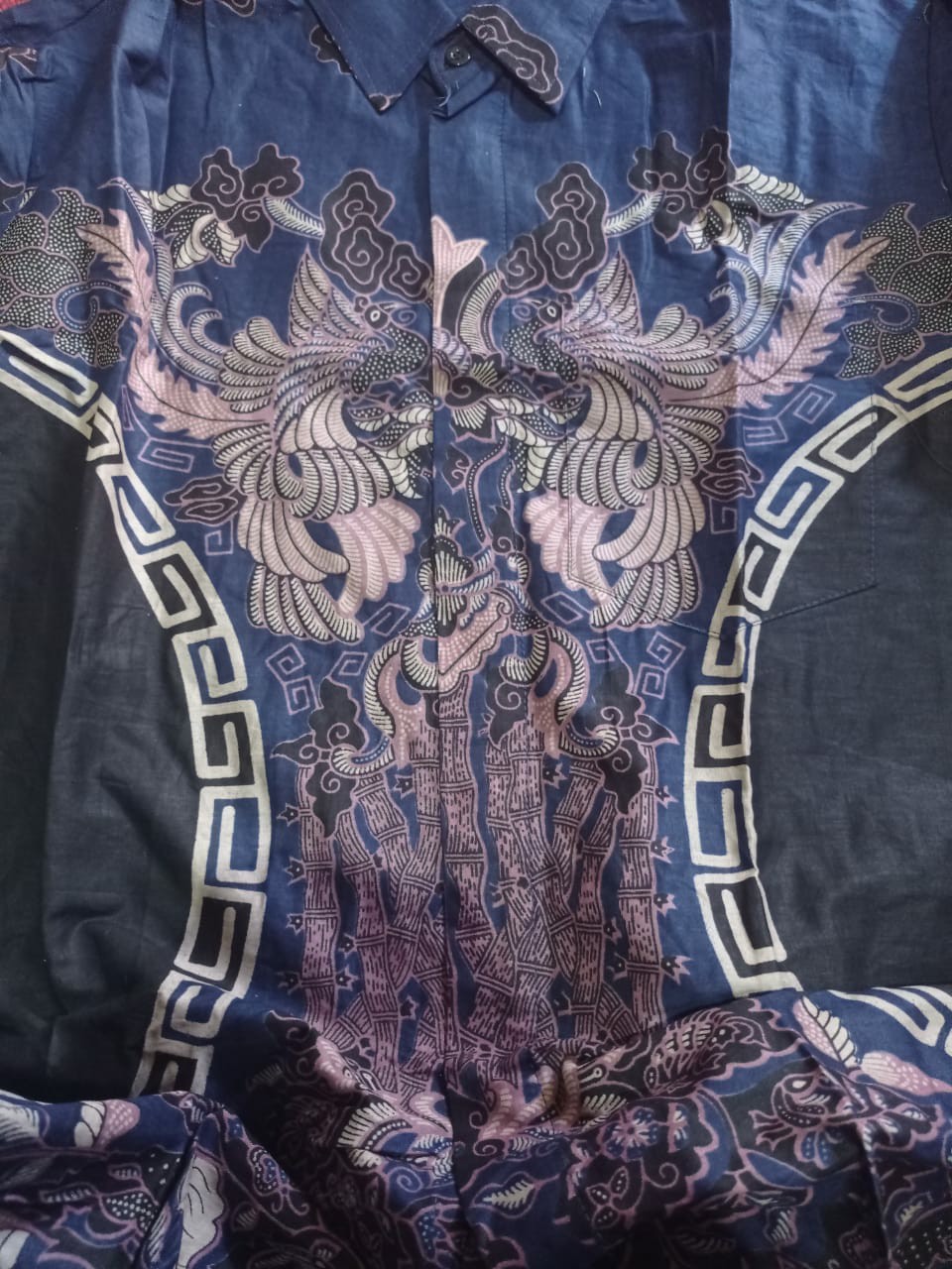 Kemeja Batik Spesial Navy / Batik Pria Lengan Panjang / Baju Batik Pria / Seragam Batik