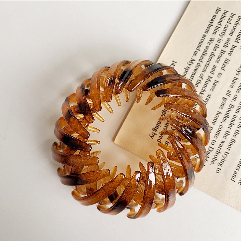 Fashion women's accessories, Korean hairpin, personalized bird's nest design, hair rope-Deep coffee