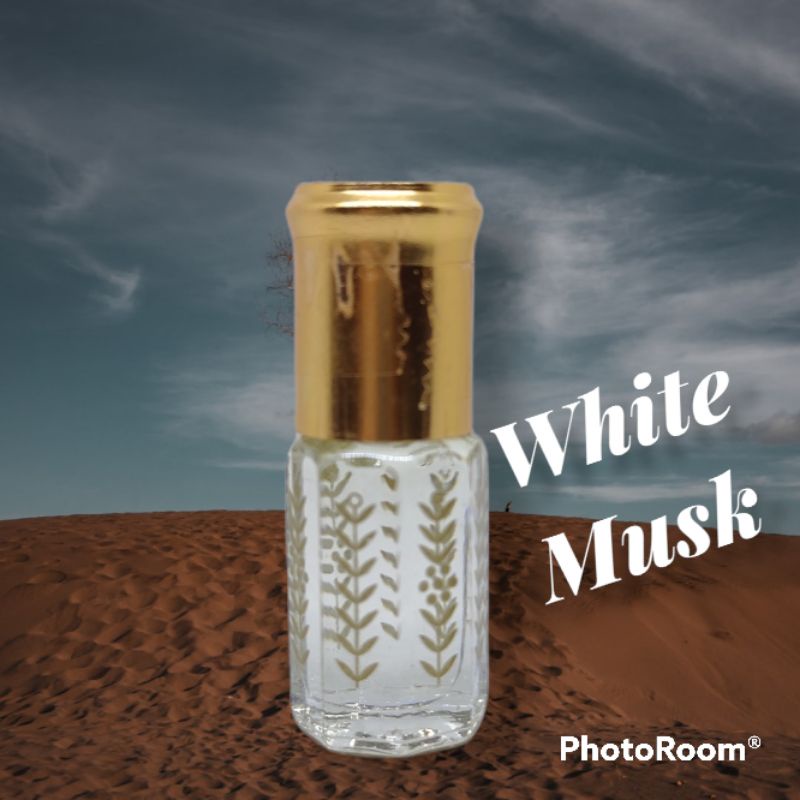 Parfum Sholat Parfum Habaib White Musk Kemasan Tola Padi Ukuran 3 , 6 , 12 ml 100% Murni Tidak Mengandung Campuran Apapun