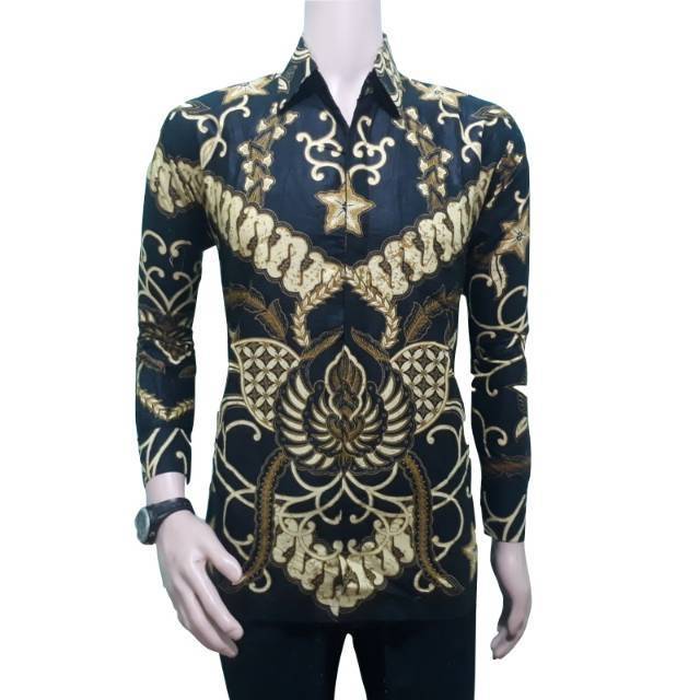 BSWART Batik HRB026 Kenongo  Hem Pendek Padi Pekalongan M L XL Batik