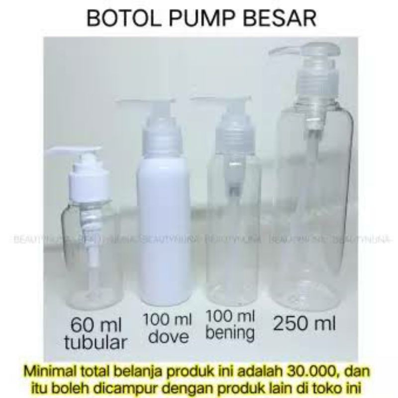 Botol Pump Kecil Sedang Besar