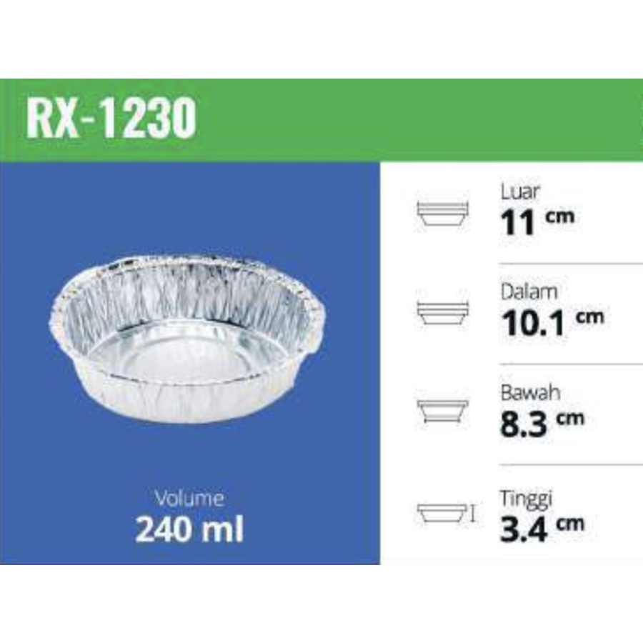 Aluminium Tray / RX 1230 / Aluminium Cup
