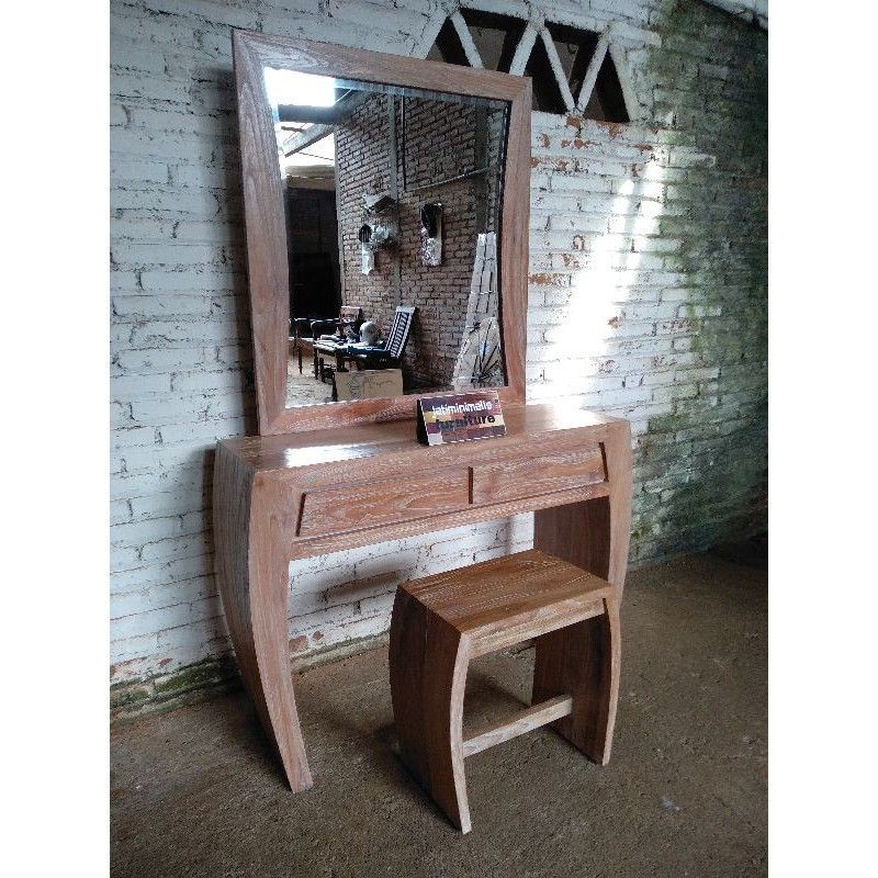 Meja rias minimalis lengkung