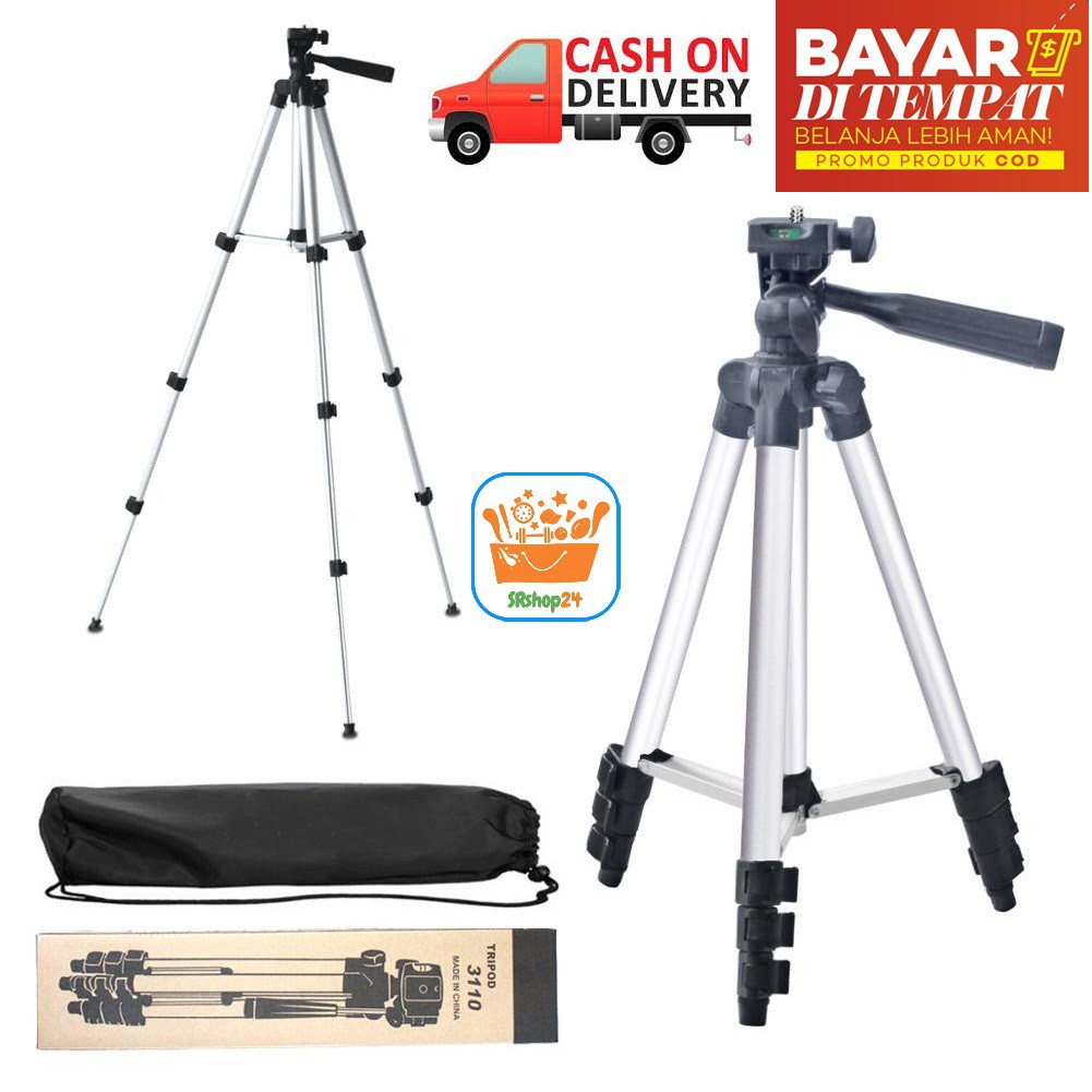 SRS (COD YES) Tripod 3110 Panjang 1 Meter / Tripod Camera HP / Tripod Camera Mirrorless / Tongsis