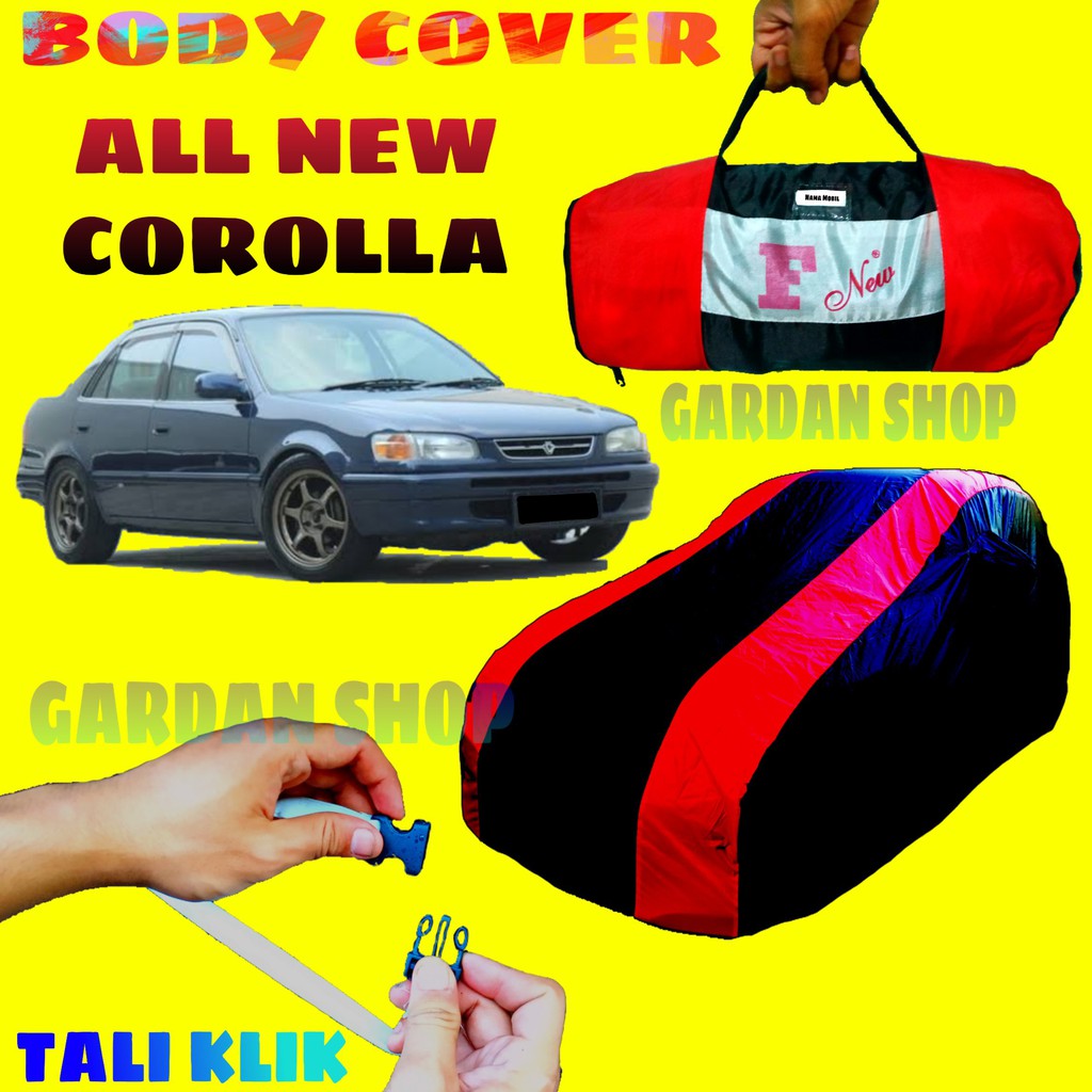 Body Cover ALL NEW COROLLA Sarung MERAH Penutup Bodi Mobil Toyota Corolla Waterproof PREMIUM Cover