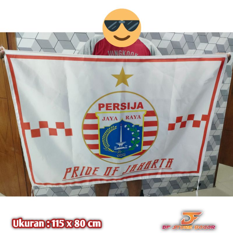 BENDERA PERSIJA JAKARTA PUTIH FLAG BESAR TERMURAH