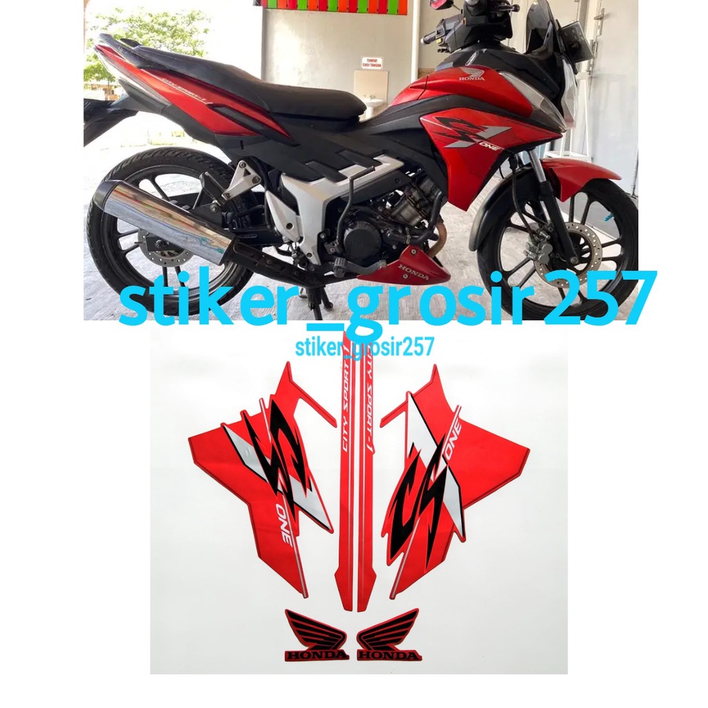 STIKER STRIPING LIS BODY MOTOR CS1 HONDA CS ONE 2009 2010 WARNA MERAH STANDAR